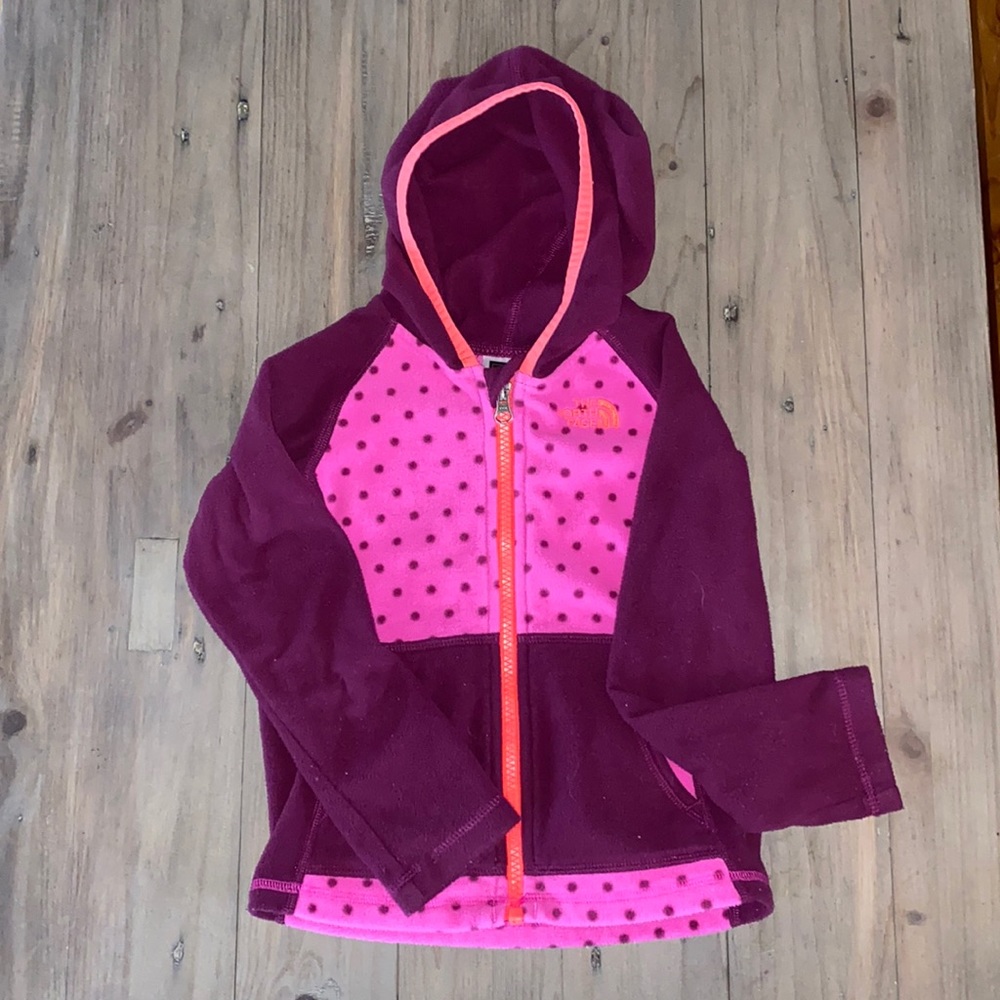 Girls North Face hooded fleece